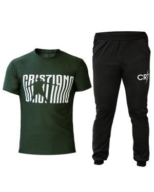 ست تیشرت شلوار مردانه مدل CR7 (سبز)