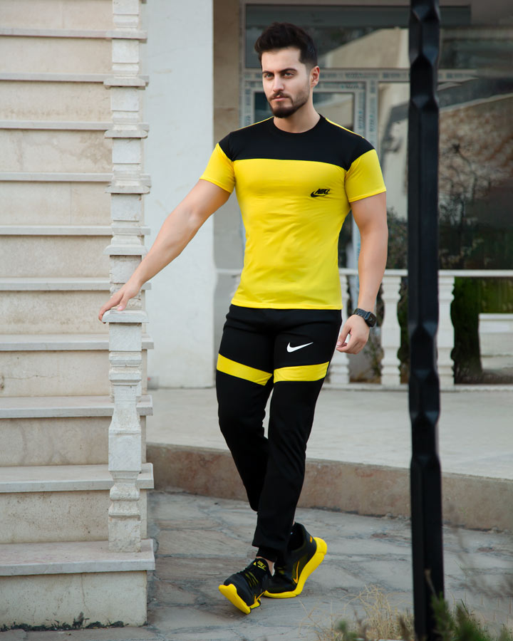ست تیشرت و شلوار مردانه Adidas مدل Achil (زرد) - Image 5