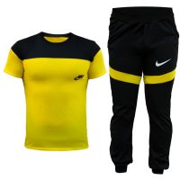 ست تیشرت و شلوار مردانه Adidas مدل Achil (زرد)