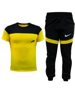 ست تیشرت و شلوار مردانه Adidas مدل Achil (زرد)