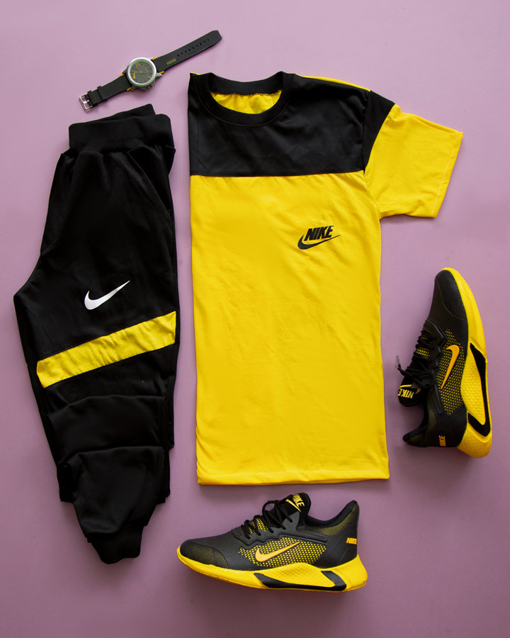 ست تیشرت و شلوار مردانه Adidas مدل Achil (زرد) - Image 6