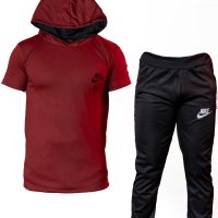 ست تیشرت شلوار Nike مدل OLES (زرشکی)