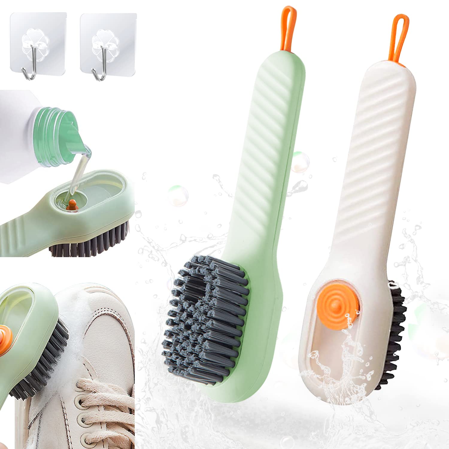 فرچه شستشو مخزن دار دسته دار shoe brush - Image 3