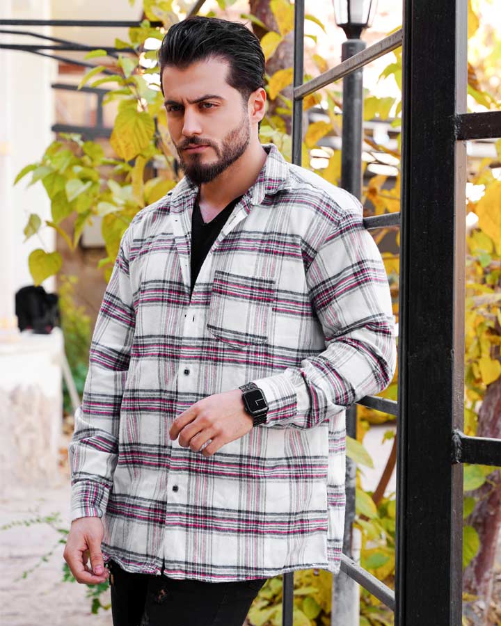 پیراهن پاییزه مردانه مدل Vazista (قرمز) - Image 6