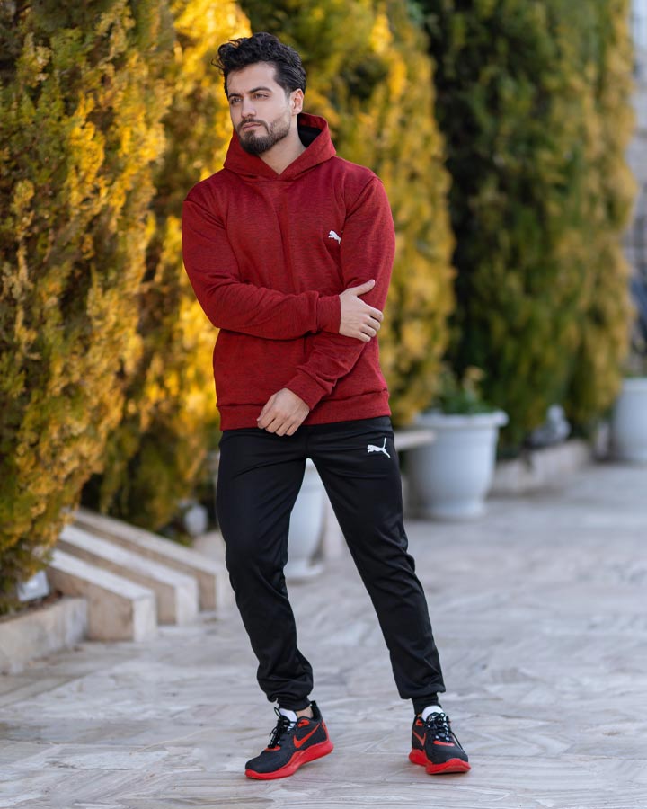 ست سویشرت شلوار puma مدل Donir (زرشکی) - Image 3