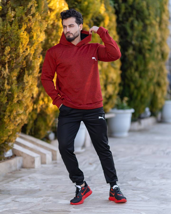 ست سویشرت شلوار puma مدل Donir (زرشکی) - Image 4