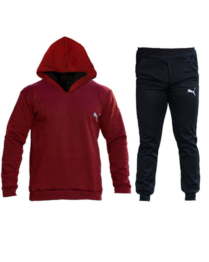 ست سویشرت شلوار puma مدل Donir (زرشکی) - Image 2