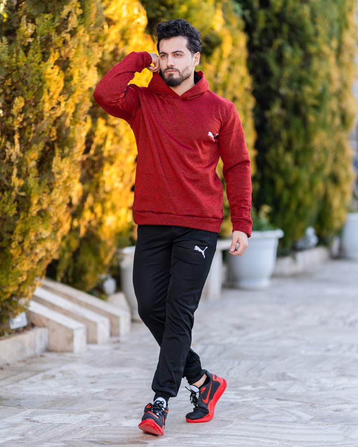 ست سویشرت شلوار puma مدل Donir (زرشکی) - Image 7