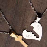 ست گردنبند زنانه و مردانه مدل Linkon