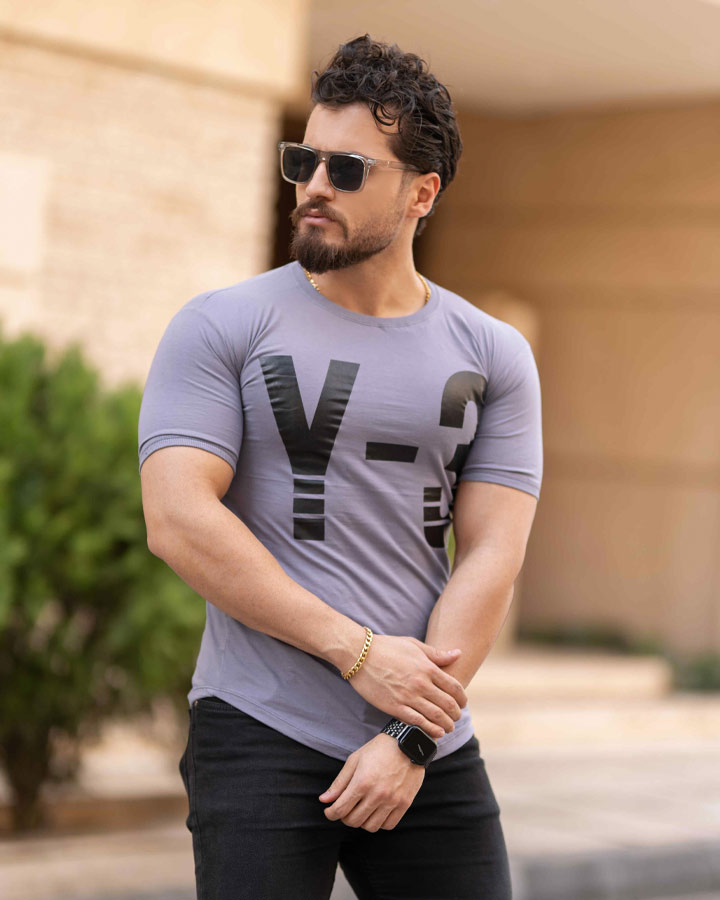 تیشرت مردانه مدل Y_3(طوسی) - Image 5