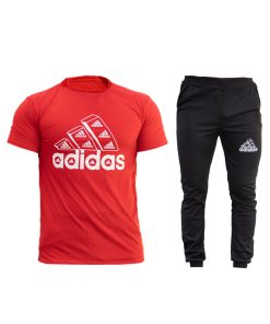 ست تیشرت وشلوار adidas مدل berkan (قرمز)