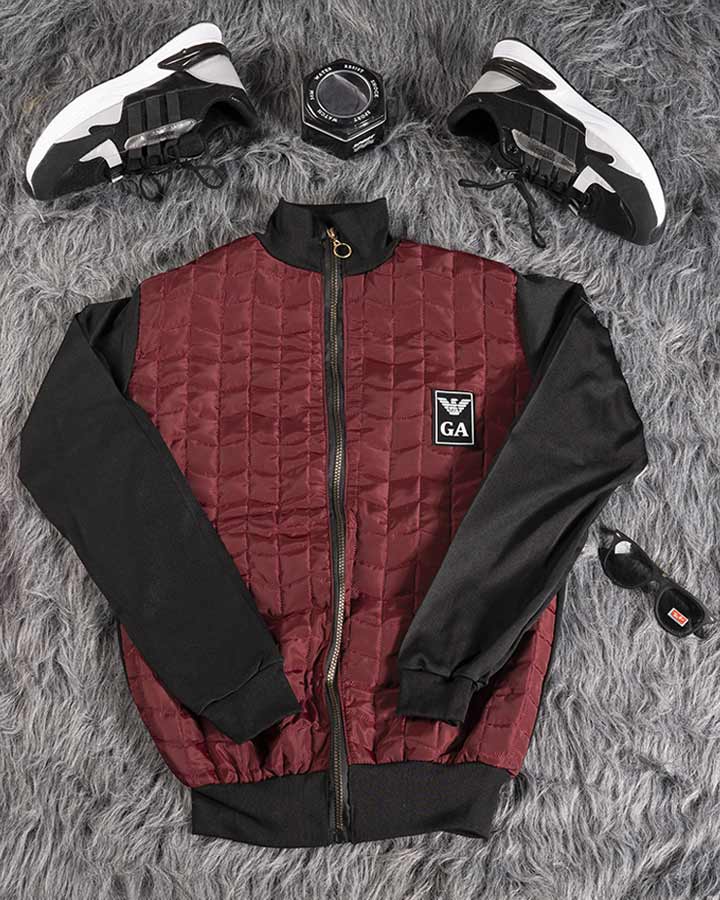 کاپشن مردانه مدل Bako (زرشکی) - Image 6