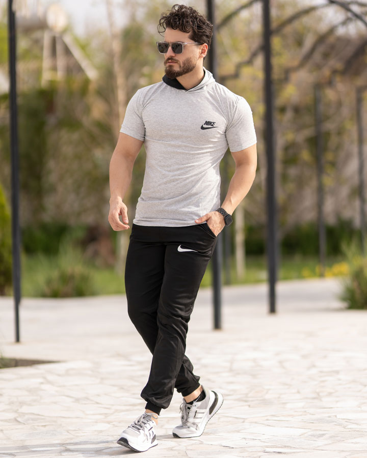 ست تیشرت شلوار Nike مدل OLES (طوسی روشن) - Image 7