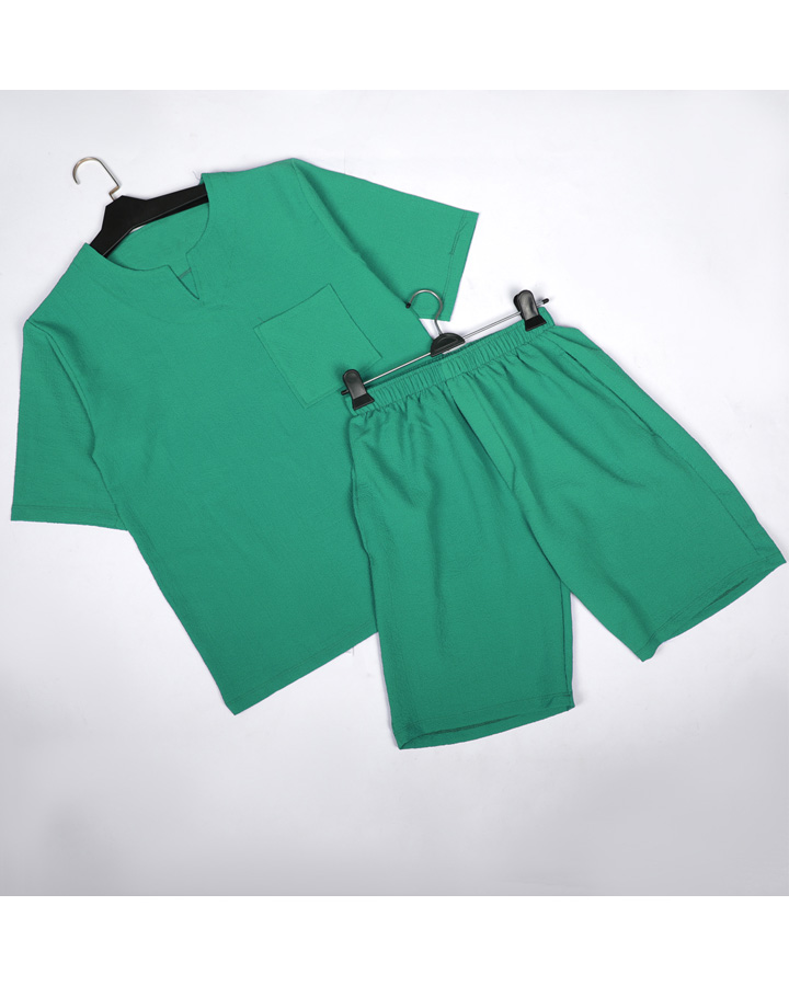 ست تیشرت شلوارک Zara (سبز) کد 6034 - Image 5