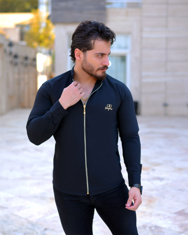 پیراهن مردانه مدل ARKA (مشکی) کد 6117 - Image 4