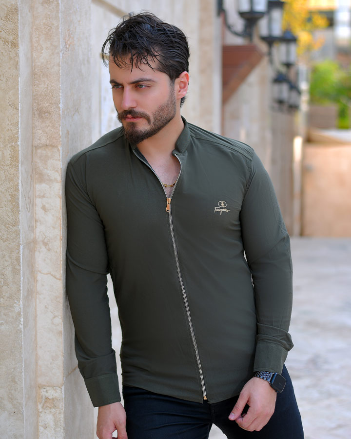 پیراهن مردانه مدل ARKA (سبز) کد 6116 - Image 4