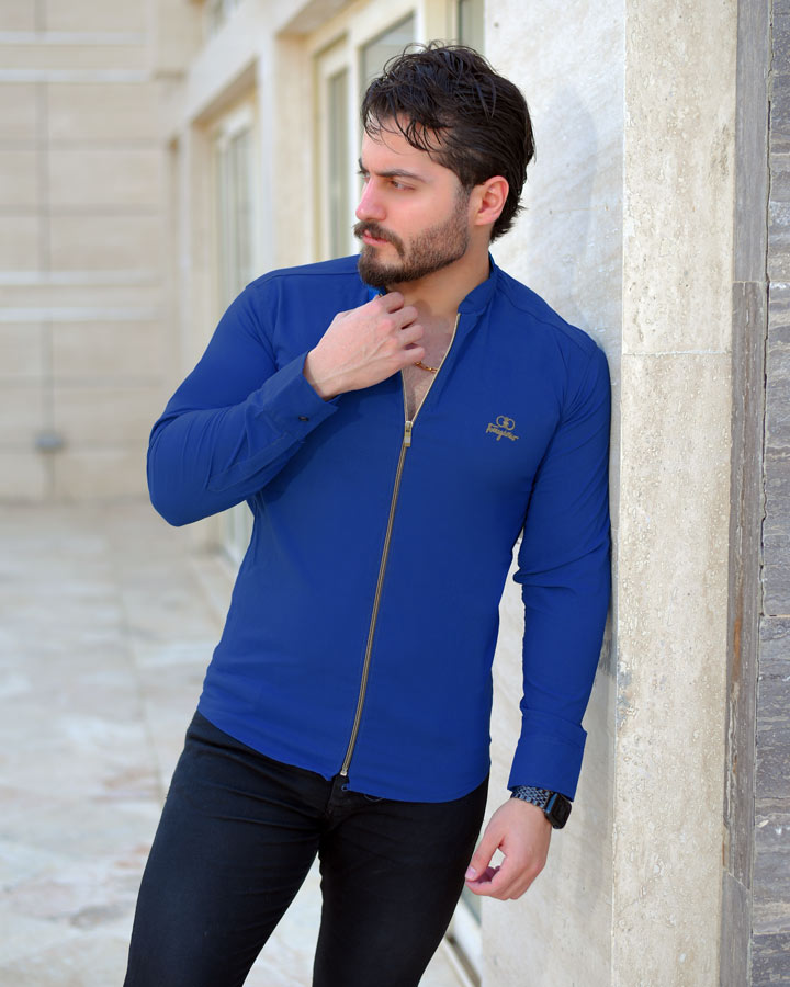 پیراهن مردانه مدل ARKA (آبی) کد 6123 - Image 4