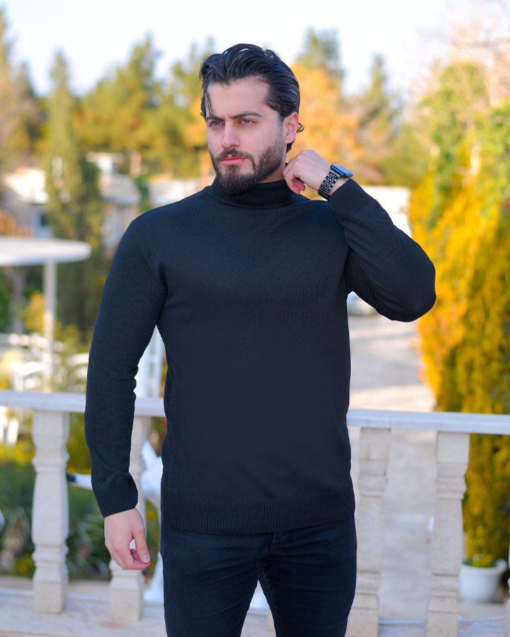 یقه اسکی مردانه مدل Hayko (مشکی) کد 6207 - Image 3