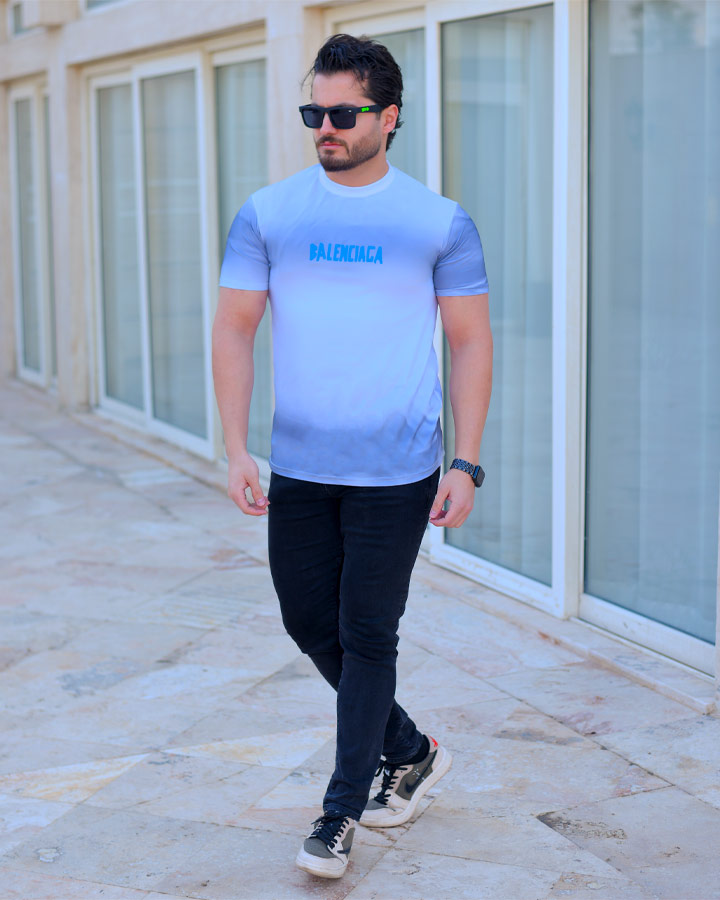 تیشرت مردانه مدل Robina (سفید طوسی) کد 6267 - Image 3