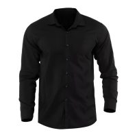 پیراهن مردانه مشکی ساده کد 6275