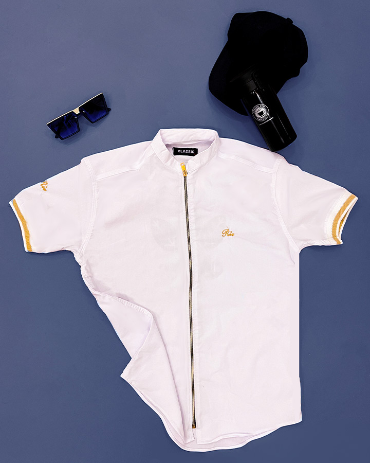 پیراهن نیم آستین مردانه مدل soprx(سفید) کد6308 - Image 5