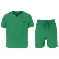 ست تیشرت شلوارک Zara (سبز) کد 6034