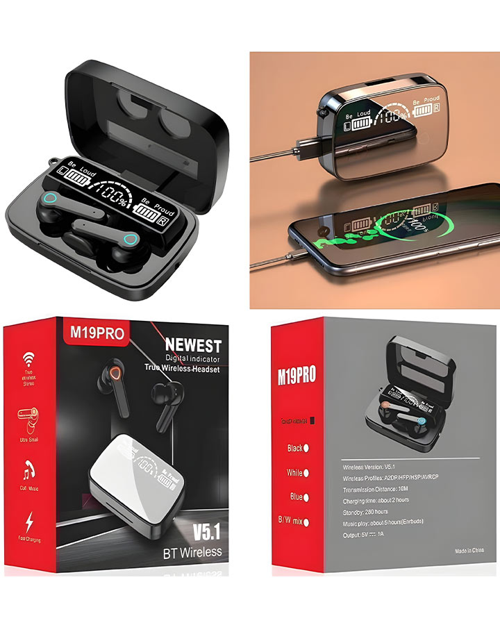 هدست بلوتوثی m19 pro کد 6362 - Image 5