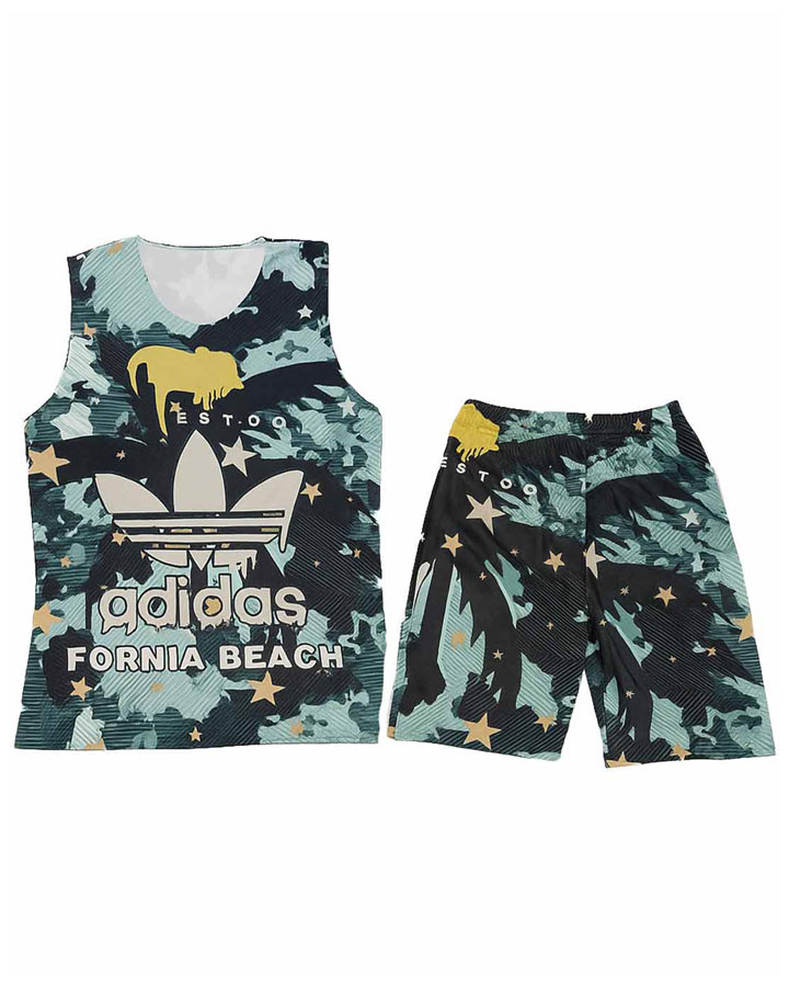 ست تاپ شلوارک مردانه adidas مدل Fornia کد 6368 - Image 2