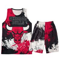 ست تاپ شلوارک مردانه مدل CHicago Bulls کد 6366