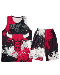 ست تاپ شلوارک مردانه مدل CHicago Bulls کد 6366