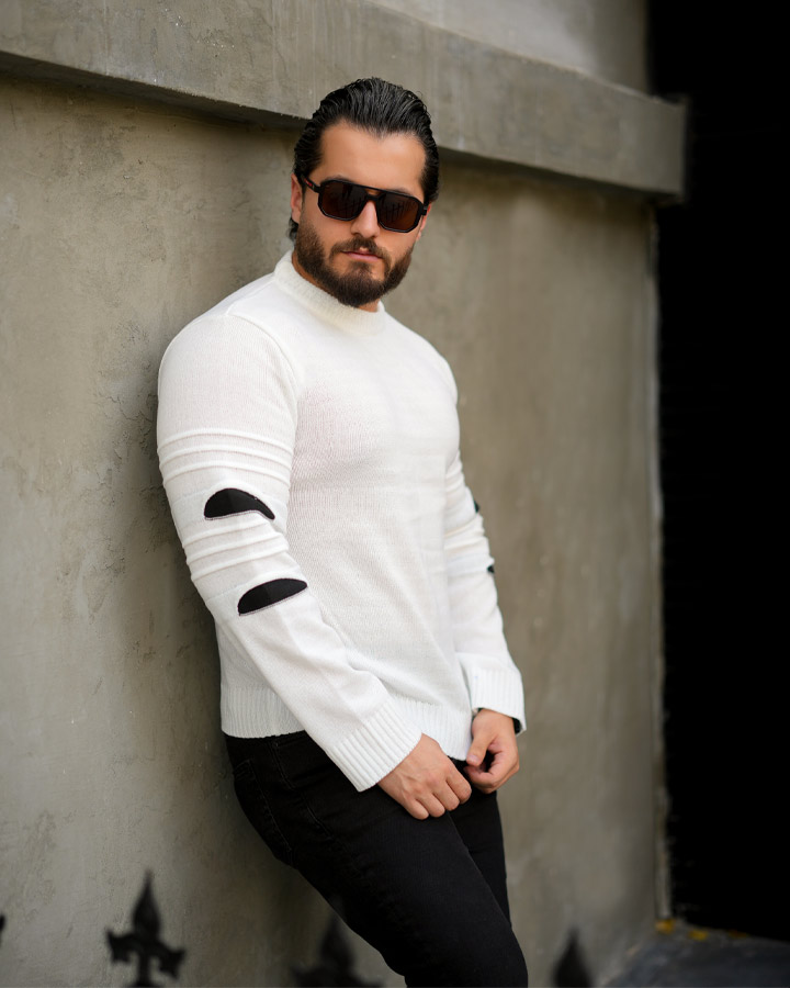 بافت مردانه مدل Melin( سفید ) کد 6418 - Image 4