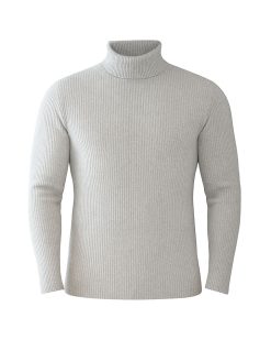 Alternative view of بافت مردانه یقه اسکی کشی ( طوسی )کد 6431