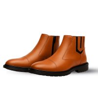 نیم بوت مردانه مدل sevin ( عسلی ) کد 6426