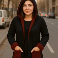 هودی دخترانه مدل Melody (زرشکی)