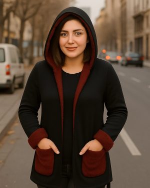 هودی دخترانه مدل Melody (زرشکی)