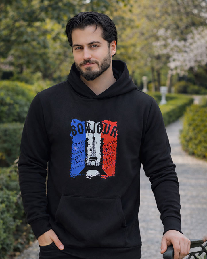 سویشرت مردانه مدل Bonjour کد 6299 - Image 4