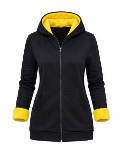 سویشرت زنانه کلاه خز Arzhan (زرد)