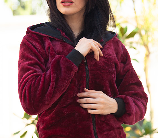 سویشرت زنانه مدل Sevin (زرشکی) - Image 4