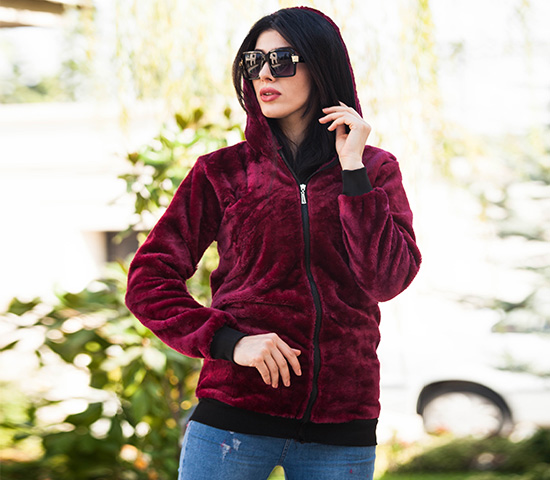 سویشرت زنانه مدل Sevin (زرشکی) - Image 5