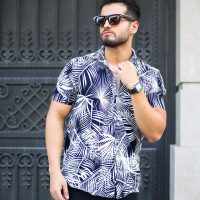 پیراهن مردانه هاوایی مدل namiba