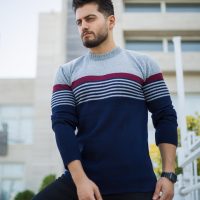 بافت مردانه مدل Pontia (سورمه ای)