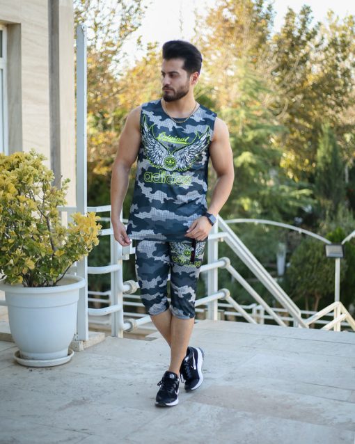 ست تاپ و شلوارک مردانه adidas مدل ako