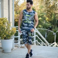 ست تاپ و شلوارک مردانه adidas مدل ako