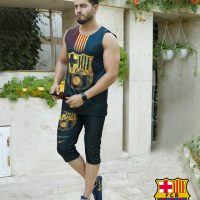 ست تاپ و شلوارک مردانه barcelona مدل olsxn