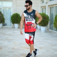 ست تاپ و شلوارک bulls مدل sidona