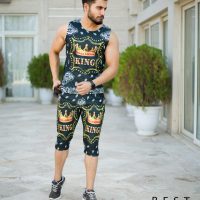 تاپ و شلوارک مردانه King مدل Lavia