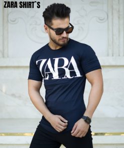 تیشرت مردانه مدل ZARA (سرمه ای)