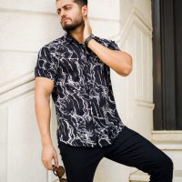 پیراهن مردانه هاوایی مدل antoni