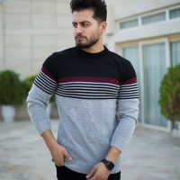 بافت مردانه مدل Pontia (خاکستری روشن)