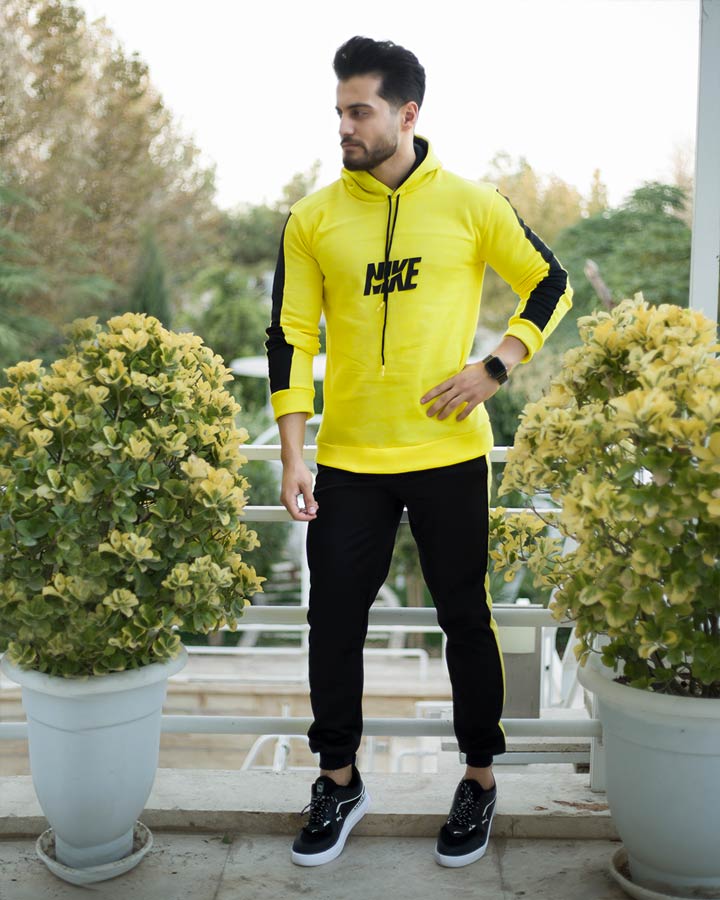ست سویشرت و شلوار Nike مدل Demon (زرد) - Image 3